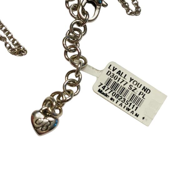 Brighton Necklace LOVE IS ALL YOU NEED silver chain NEW with tin & dust bag - Picture 7 of 8